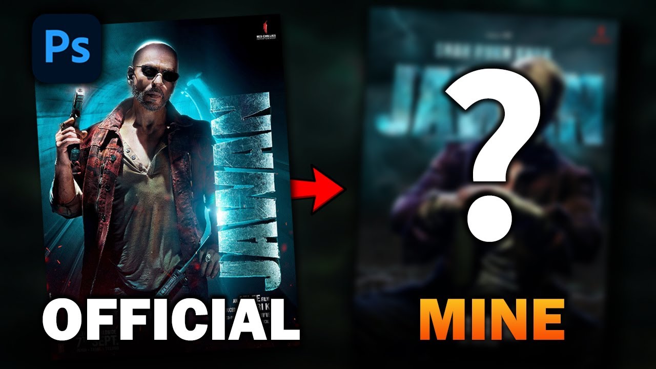 Jawan Movie Poster Re-create in Photoshop | Shah Rukh Khan - YouTube