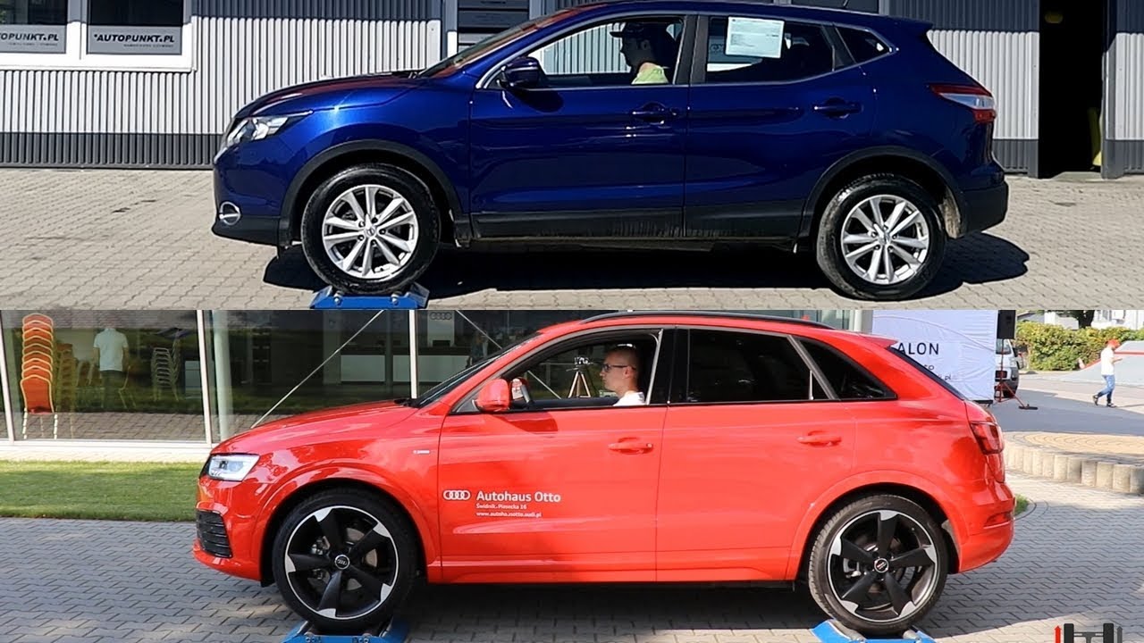 Nissan Qashqai All Mode 4x4 I Vs Audi Q3 Quattro Test On Rollers Youtube