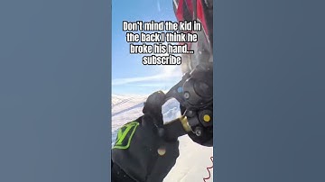 I think a kid broke his hand..🫣 #subscribe #fyp #shorts #snowmobile #snow #sledding #memes#trending
