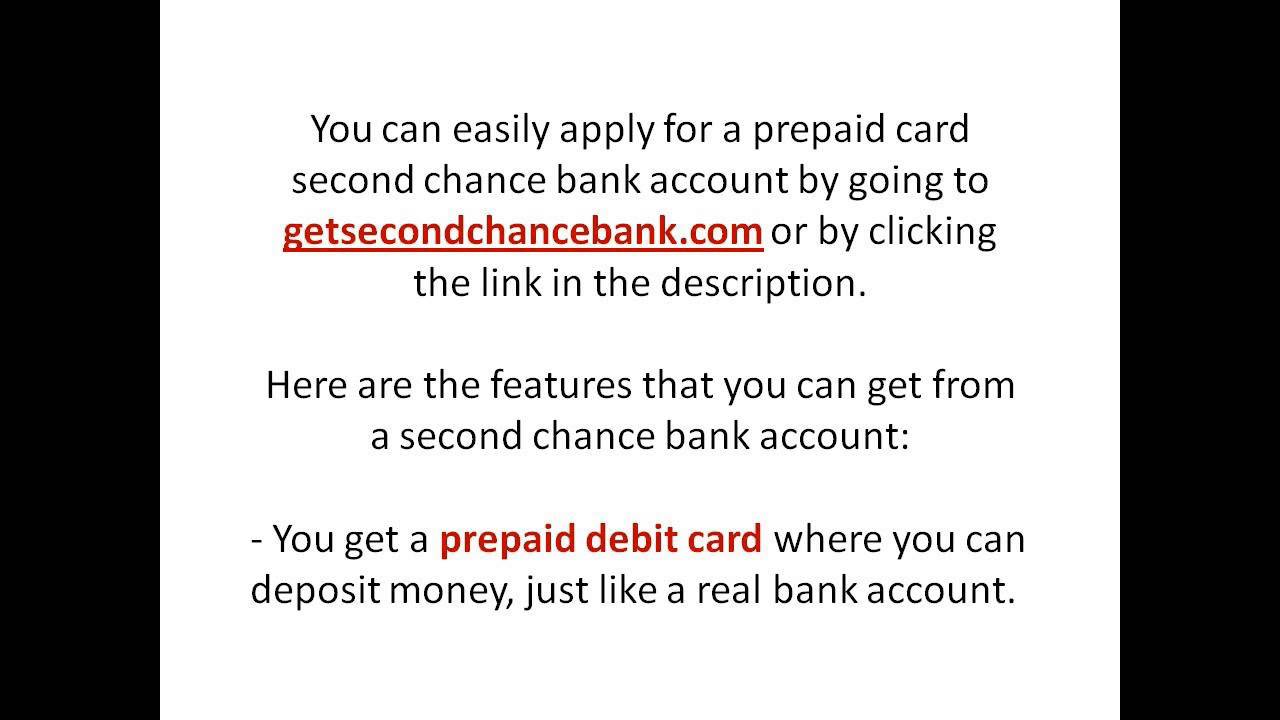 Get Your Real Second Chance Bank Account YouTube Get Your Real Second Chance Bank Account YouTube
