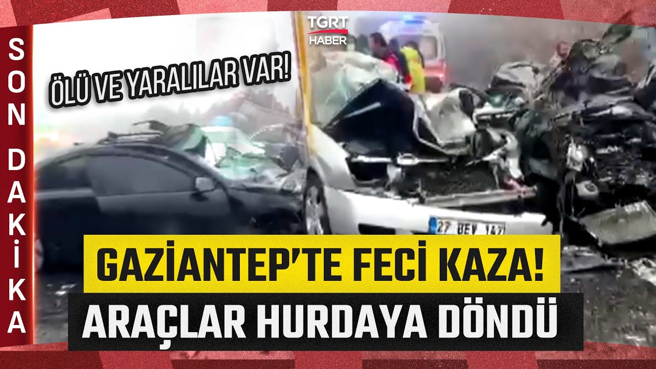 #SONDAKİKA | Gaziantep’te Zincirleme Trafik Kazası! Lüks Otomobiller Hurdaya Döndü - TGRT Haber