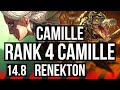 Camille vs renekton top  rank 4 camille 1017  euw challenger  148