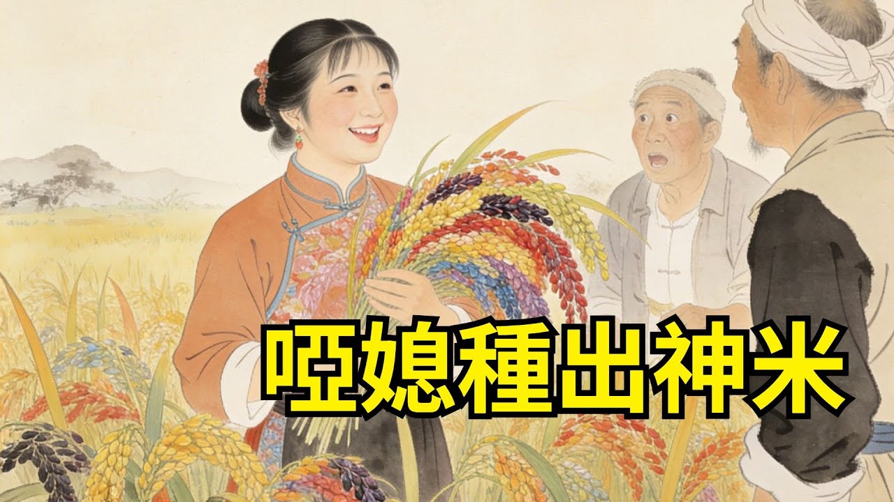分家時妯娌爭宅爭田，唯獨啞巴三媳默默要了祠堂後那片墳地。衆人嘲笑她瘋了，她卻在墳邊種出七彩稻米，吃了延年益壽，皇帝派人三請不出山！