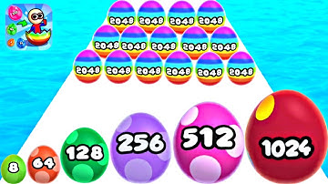 Eggs Ball Run 2048 - Number Balls 3D 2048 infinity - Gameplay Walkthrough Android iOS (Math Games)