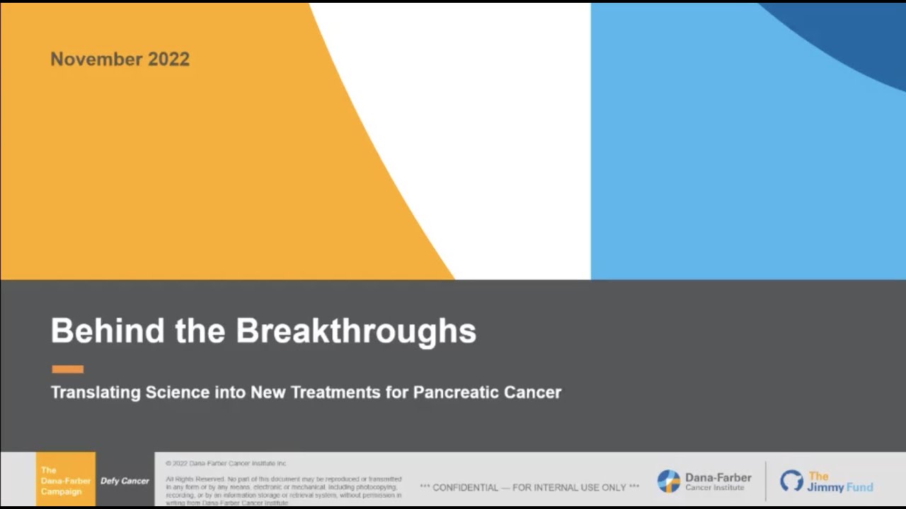 Translating Science into New Treatments for Pancreatic Cancer