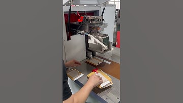 RONGDA Ribbon pasting machine is used for wine box,  luxury gift box production