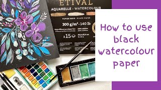 Black watercolor paper!?!?! ⁠ Did you know that you could paint on BLACK  WATERCOLOR PAPER?!?!? ⁠ ⁠ Head over to @dreamlandwatercolor to…