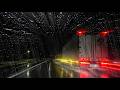 ☔️Heavy Rain Midnight Highway Drive💤 Drift into Deep Sleep😴 (Real Footage, Not AI)