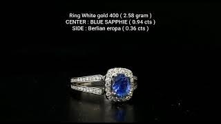 Cincin Berlian Blue safir