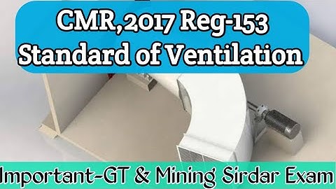 Standard of Ventilation || CMR Reg No-153 || 100% Important for WCL Mining Sirdar Exam ||