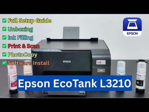 Epson EcoTank L3210: Full Setup Guide (Unboxing, Ink, Print, Scan, Copy) | Sinhala 2025