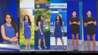 Stephanie Olmo and Olivia Garvey with weather and sports for NBC4 Los Angeles (October 04, 2025)