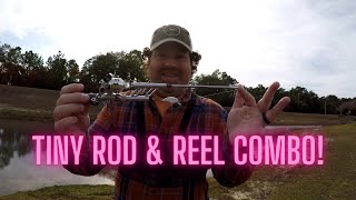 Using a Tiny PROFISHIENCY Rod and Reel Combo from Wal-Mart