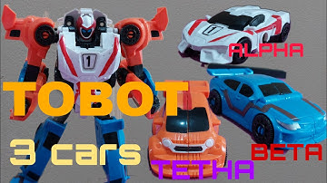 [TRANSFORMERS] 3 CARS TOBOT MINI CHAMPION:MAINAN 3 MOBIL BERUBAH MENJADI 1 ROBOT [ALPHA,BETA,TETHA]