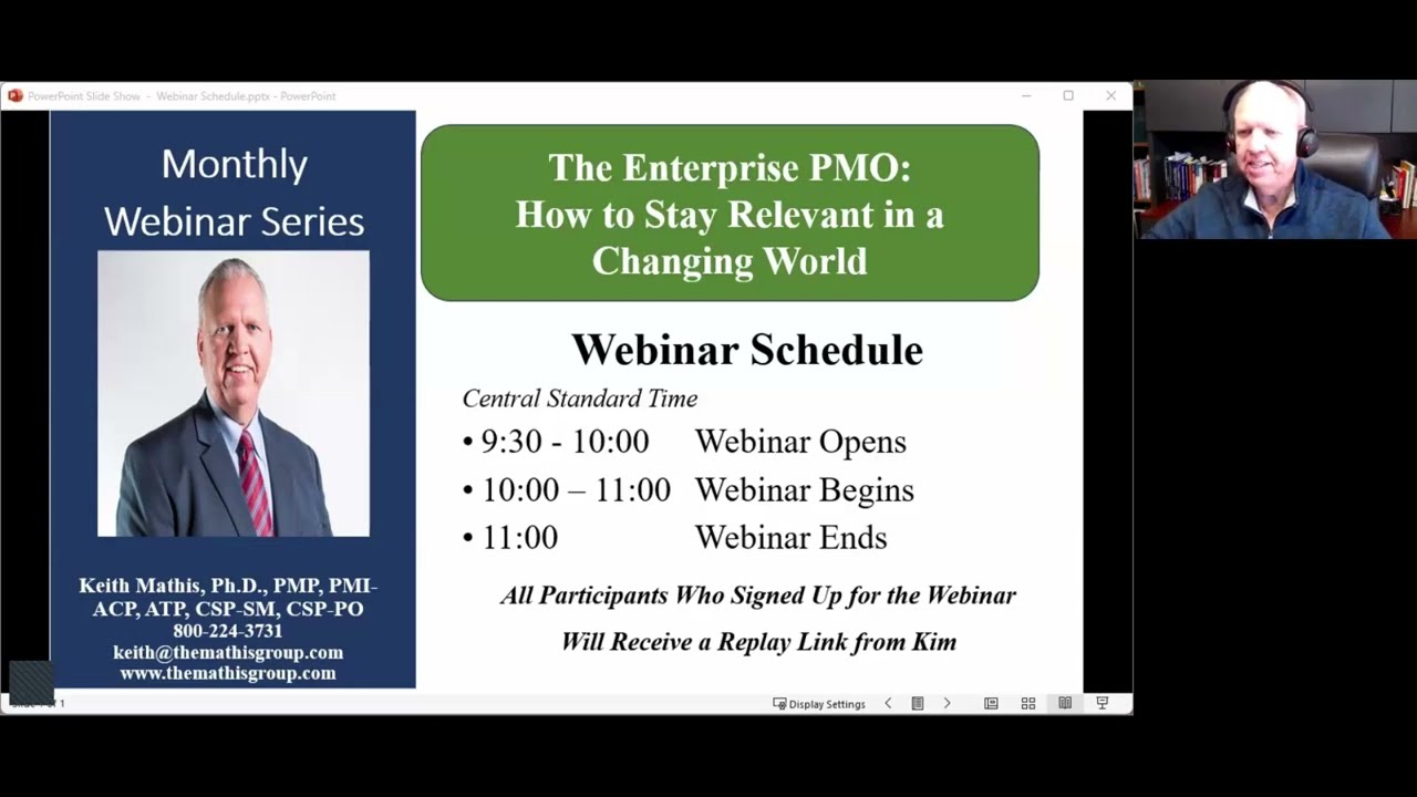 Enterprise PMO Webinar - 1/17/25