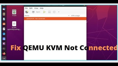 How to Fix QEMU KVM Not Connected