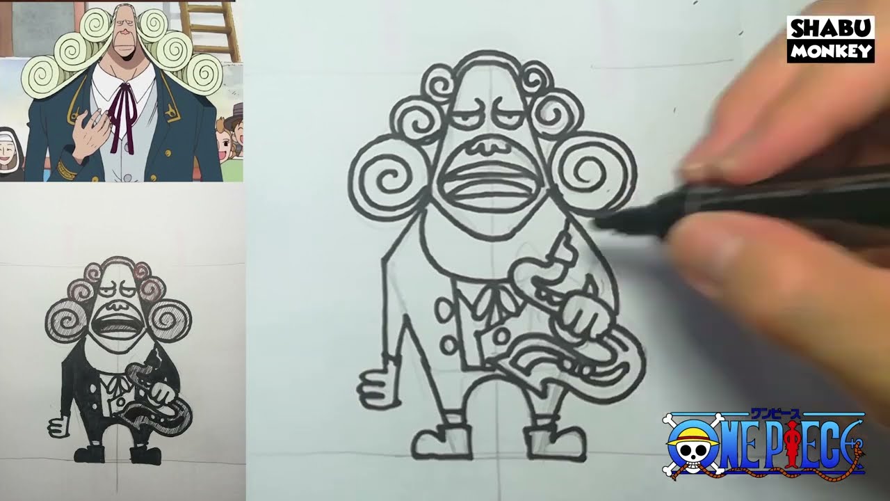 How to draw Igaram from one piece chapter 106 onepiecedrawing-วาดรูปวันพีช