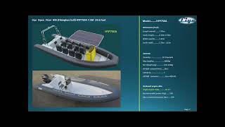 Liya Rib Boats Rigid Inflatable Boats Open Deck 5M -10 Meter