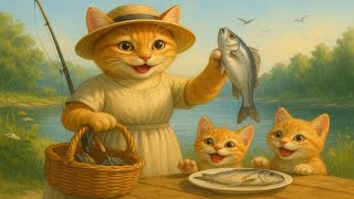 Mama Cat Catches Fish For Her Kittens A Heartwarming Mothers Love