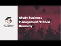 Study business managementmba in germany