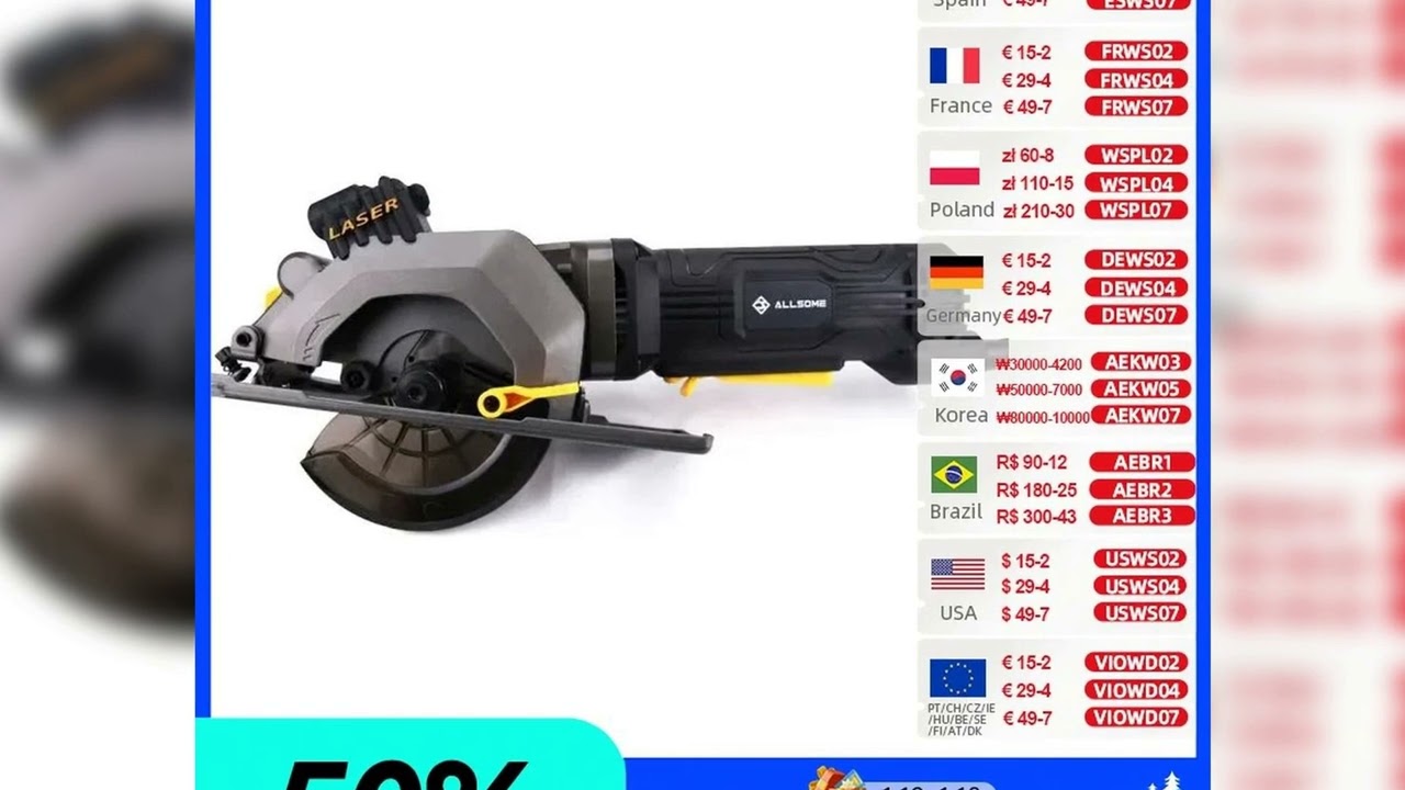 Latest Products You Must Know! ALLSOME 600W Electric Circular Saw Wood Cutter With Straight Bevel