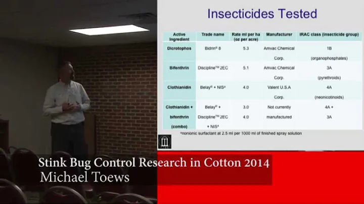 Stink Bug Control Research in Cotton - 2014 with M...