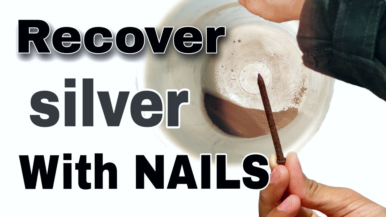 Convert silver chloride to silver with iron nails
