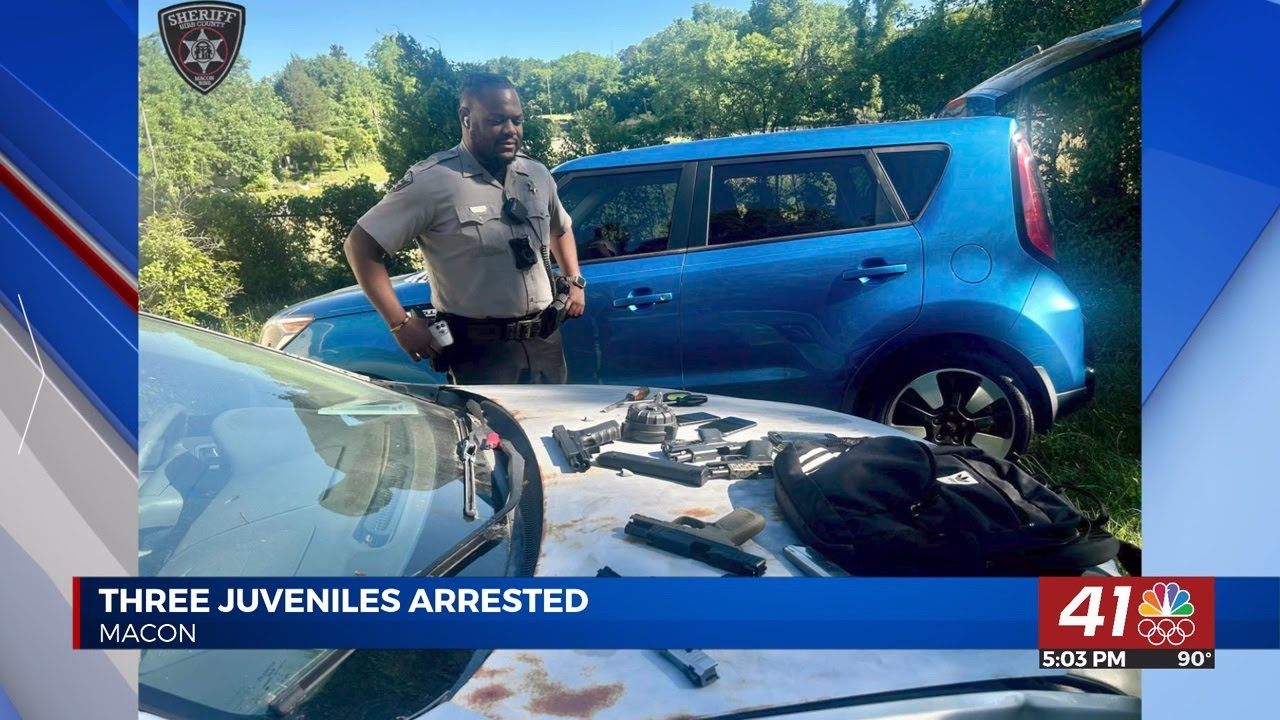 3 Teens arrested after being found asleep in a stolen car - YouTube