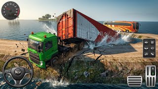 🔥UD Quester Container Truck Speed Breaker Offroad Map Mod 😱 | BUSSID Offroad Gameplay  screenshot 4