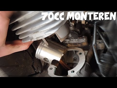 70 cc cilinder/zuiger monteren!! [peugeot zenith 70cc]