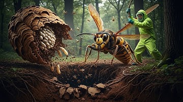 Discovery of a Giant Hornet Nest After the Mountain - Confronting the Killer Queen Hornet