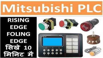 09# Rising Edge and Folling Edge codesys Mitsubishi GOC35 PLC HMI Programming tutorial in hindi Modb