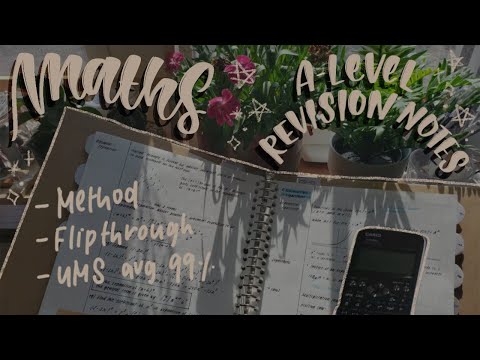 how i take revision notes for A level maths / further maths ・ﾟ✧*:・ﾟ