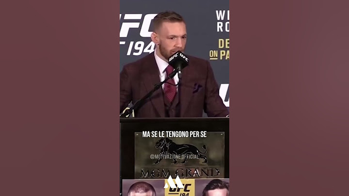 SE RIESCI A VEDERLO E A PARLARNE, ACCADRA' - MCGREGOR
