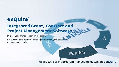 Introducing enQuire - Enterprise Grant Management Software