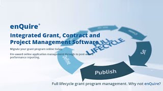Introducing enQuire - Enterprise Grant Management Software