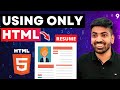 Html course beginner to advance  resume website project using only html  web development course 9
