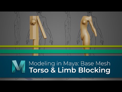 #ModelingInMaya | Base Mesh | Torso & Limb Blocking