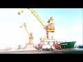 Loading Lime Stone on Bulk Carrier
