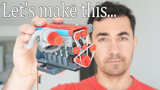 Made this Fully 3d printed working 2JZ engine that can...