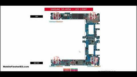 Samsung Galaxy Note 8 SM-N950 LCD Light Problem Repair All Supply Line Jumper Ways
