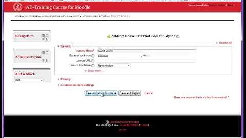 Moodle V2 - Add EBSCO an External Tool to create a list of Readings