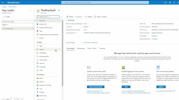 Save Password in Azure Key Vault