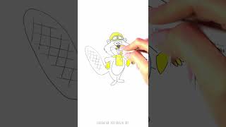 ✍🏻🌲 Unleash Your Inner Beaver ✨ Draw Inventive Sawtooth in Minutes🖌️🌈#shorts #drawing #RavlykArt