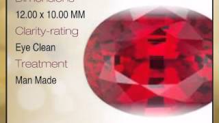 Chatham Created Ruby Oval Cut 12.00 x 10.00mm Grade GEM - africagems.com