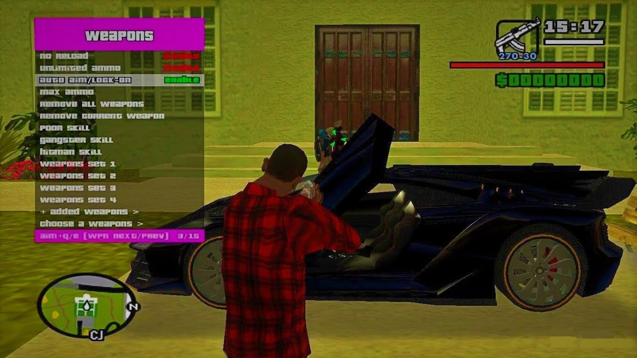 GTA San Andreas RZL-Trainer v3.1.2 (Cheat Menu) Mod 