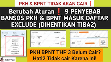 Hati2❗9 PENYEBAB BANSOS PKH BPNT EXCLUDE / TIDAK CAIR LAGI // PENCAIRAN PKH BPNT TAHAP 3 2025