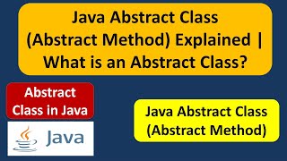 What is an abstract class? | Java abstract class (abstract method) | Java Tutorial