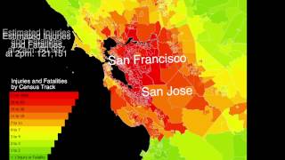 Animation created with scec-vdo, an open-source software that
visualizes earthquake science-related data, developed and improved by
scec useit interns: http:...