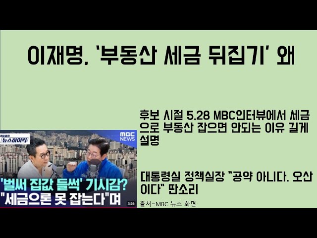 최병묵의 팩트] 이재명, '부동산 세금 뒤집기' 왜
